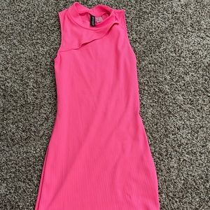 Neon Pink dress.